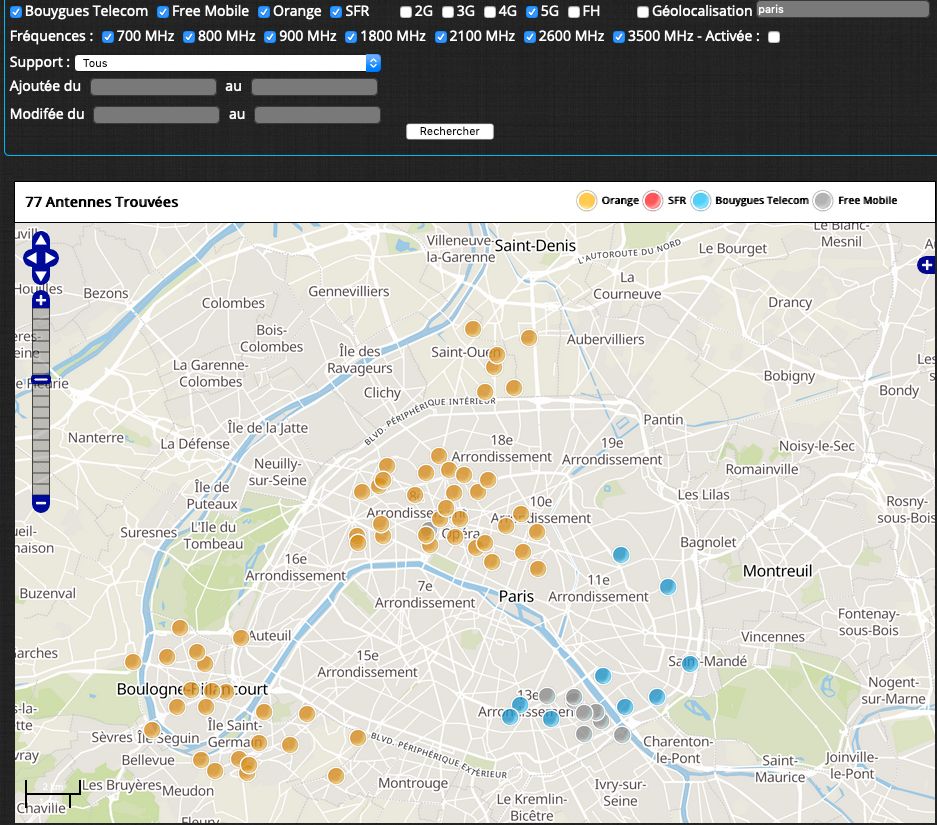 Carte-Paris-antenne relais 5G