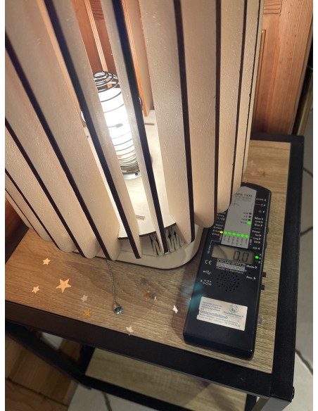 Lampe blindée en bois à poser grand format - Lames droites Geotellurique.fr - 10