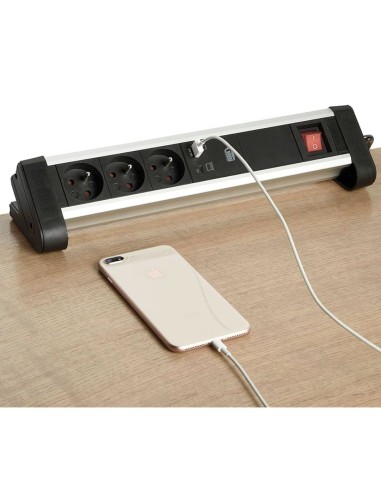 Multiprise blindée 3 prises + 2 ports 65W (Type C + Type A) Geotellurique.fr - 3