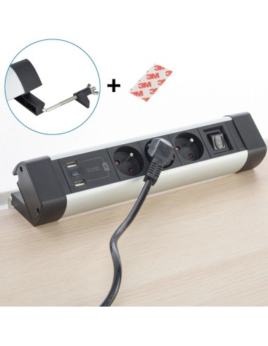 Multiprise blindée  3 Prises + 3 USB (1 USB-C + 2 USB-3.0) Geotellurique.fr - 4