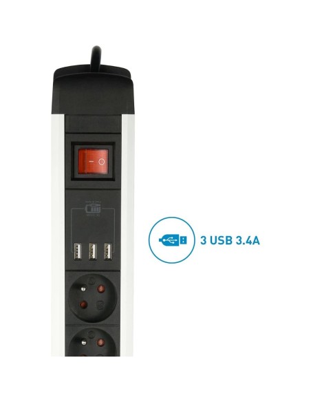 Multiprise blindée 9 prises + 3 ports USB 3.0 Geotellurique.fr - 3