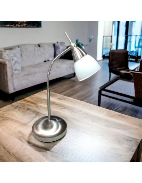 Lampe de bureau blindée en inox brossé IRONA Lampeblindée.fr - 2