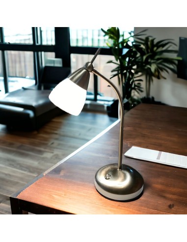 Lampe de bureau blindée en inox brossé IRONA Lampeblindée.fr - 6