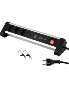 Multiprise blindée 3 prises + 2 ports USB 65W (USB-C + USB-A) Geotellurique.fr - 1 2