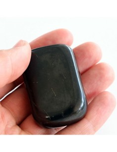 Galet de shungite poli : Protection personnelle anti ondes SHUNGITE - 1 2