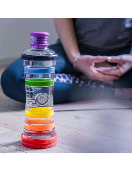 Gourde i9 revitalisante arc-en-ciel 7 Chakras 650mL  - bouteille i9 - bouteille i9 chakra - bouteille informee i9