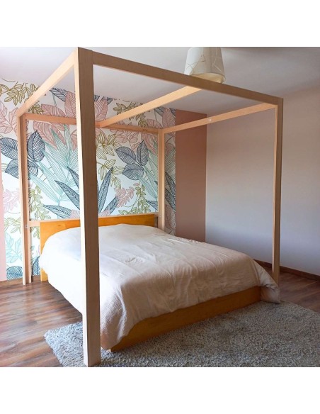 Structure autoportante en bois de hêtre pour baldaquin cabine en 2,20x2,20x2,20m Geotellurique.fr - 1 Structure autoportante en bois de hêtre pour baldaquin cabine en 2,20x2,20x2,20m Geotellurique.fr - 1