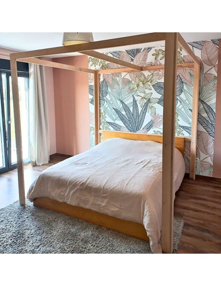 Structure autoportante en bois de hêtre pour baldaquin cabine en 1,20x2,20x2,20m Geotellurique.fr - 1 Structure autoportante en bois de hêtre pour baldaquin cabine en 1,20x2,20x2,20m Geotellurique.fr - 1