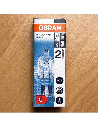 Ampoule G9 Halogène Osram 35W Equiv 40W, 460lm,  2700°K  - 2 Ampoule G9 Halogène Osram 35W Equiv 40W, 460lm,  2700°K  - 2