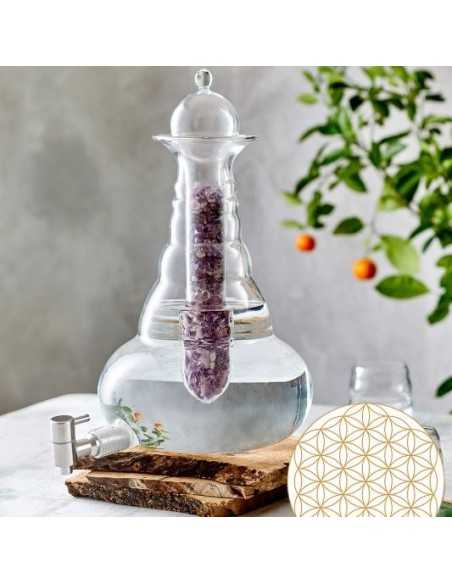 Carafe Alladin revitalisante avec fleur de vie Or 5L Nature's Design - 5L