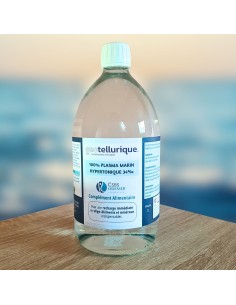 Eau de mer hypertonique et vivante - 1L Geotellurique.fr - 1 2