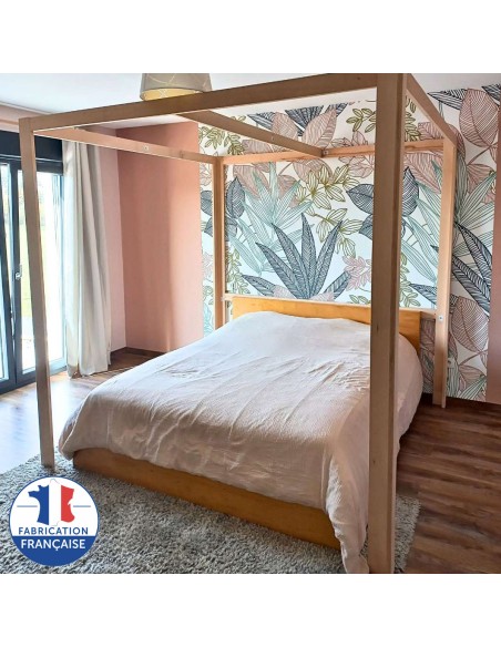 Structure de baldaquin en hêtre pour lit 1 place Geotellurique.fr - 1 Structure de baldaquin en hêtre pour lit 1 place Geotellurique.fr - 1