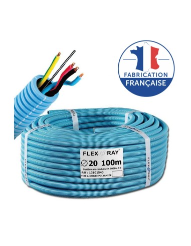 Gaine blindée préfilée PREFILZEN+ diamètre 20 mm (ICT20 4G1,5 BRNV/J + fil semi-conducteur) COURANT - 9
