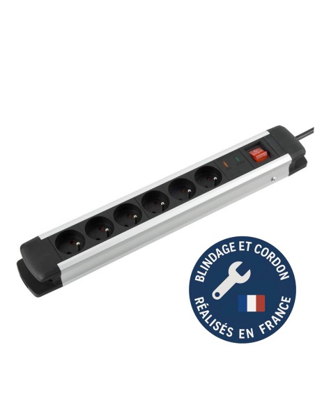 Multiprise blindée 6 prises avec parafoudre Geotellurique.fr - 1
