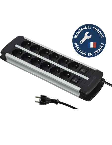 Multiprise blindée 12 prises avec parafoudre Geotellurique.fr - 1