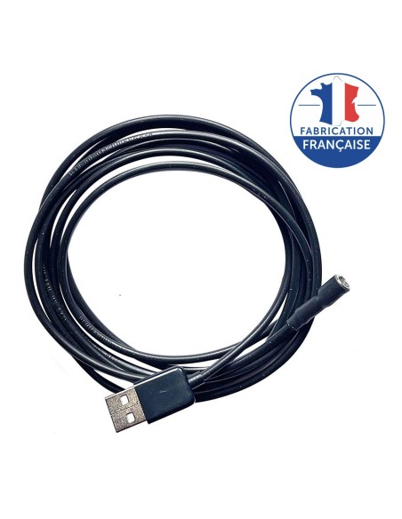 Câble USB-A de mise à la terre à douille cylindrique Générique - 1