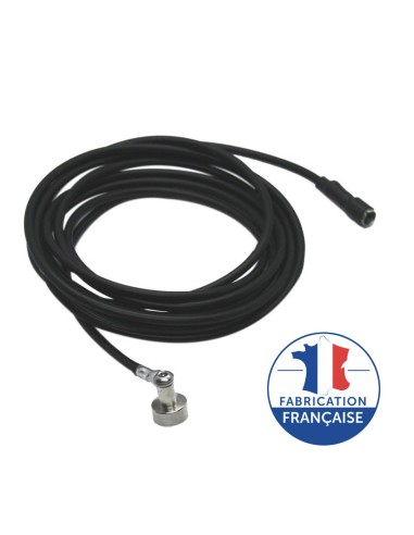 Câble aimanté de mise à la terre pour lampes ou autres objets à carcasse métallique, avec douille cylindrique Générique - 1