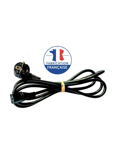Câble blindé noir 2m souple de remplacement pour informatique