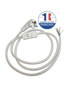 Cordon blindé avec interrupteur bipolaire, 1,40m Générique - 1