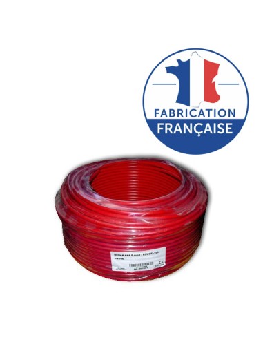 Fil blindé rigide 6 mm² Rouge pour installation électrique biocompatible - H07V-R - à la coupe au mètre OMERIN - 1