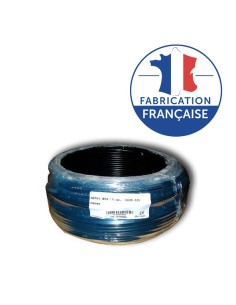 Fil blindé 1,5 mm² Noir pour installation électrique biocompatible - H07V-U - Bobine de 100m OMERIN - 1
