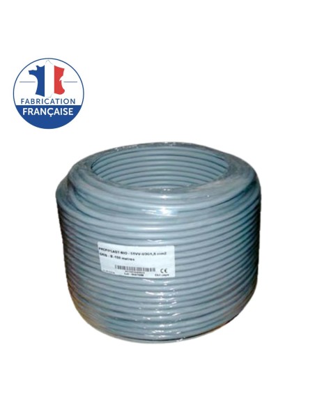 Câble blindé rigide 3G1,5 pour installation électrique biocompatible - 100m OMERIN - 2