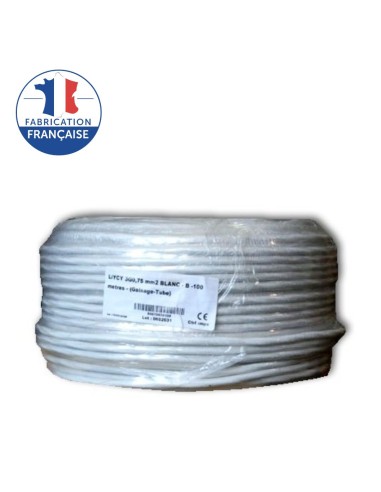Câble souple blindé 3G0,75 pour électricité biocompatible - 100m OMERIN - 2
