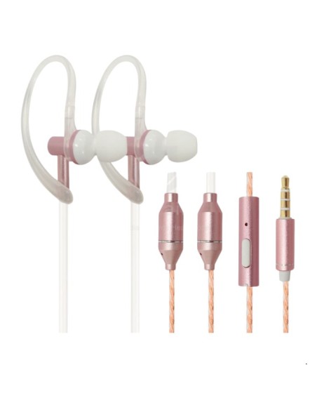 Oreillette anti ondes Ibrain à tube à air stéthoscopique FC33 - Or rosé ibrain - 1