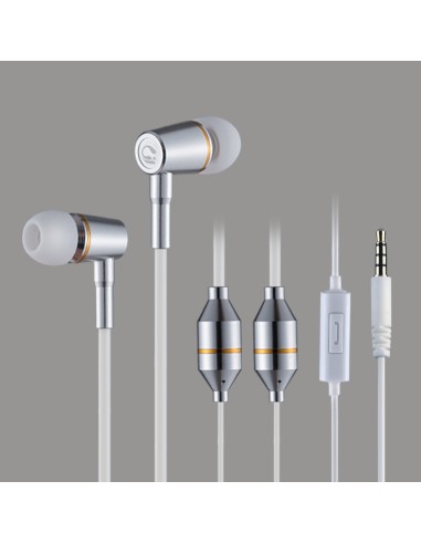 Oreillettes anti ondes ibrain à tube à air stéthoscopique FC12 - blanc