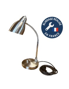 Lampe de bureau blindée en inox brossé SELENA Lampeblindée.fr - 1