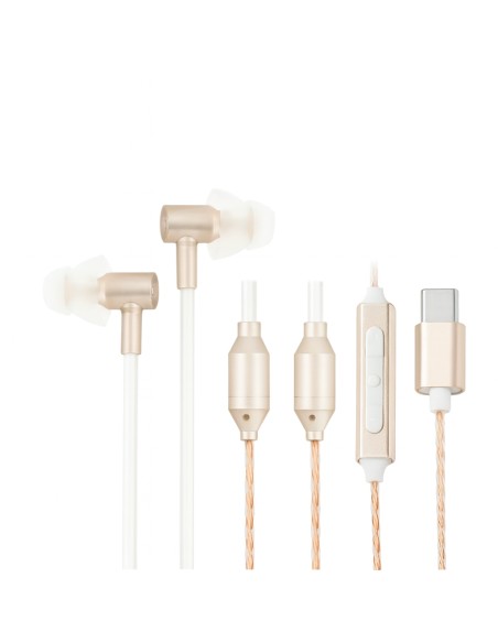 Oreillette anti ondes ibrain à tube à air sthétoscopique Or FC31-E -1