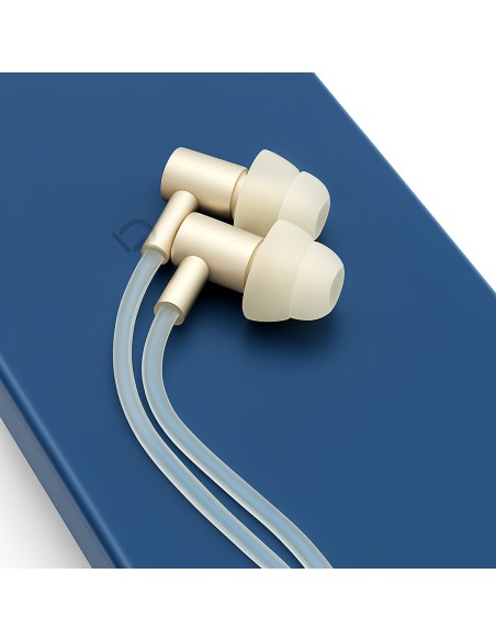 Oreillette anti ondes ibrain à tube à air sthétoscopique Or FC31-E -1