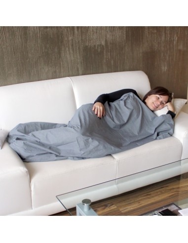 Couverture anti ondes en tissu Steel-Gray