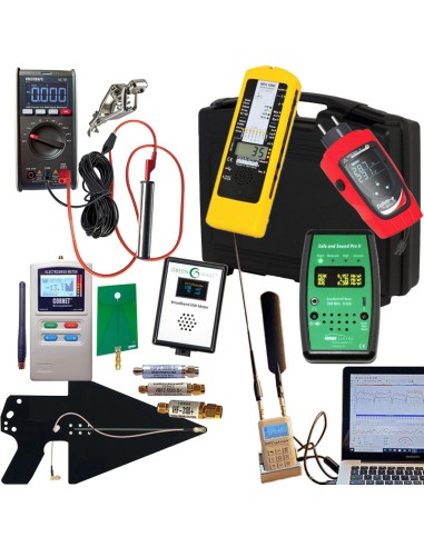 Pack de mesures professionnel des ondes "ProV4+" geotellurique.fr, formation diagnostic et hygiène électromagnétique offerte Geo