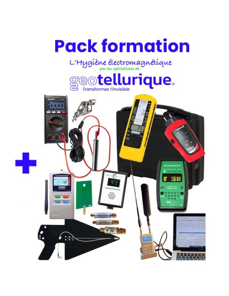 Pack de mesures professionnel des ondes "ProV4+" geotellurique.fr, formation diagnostic et hygiène électromagnétique offerte Geo