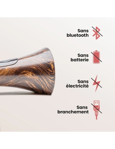 Mangobeat loupe 35 cm – Enceinte en bois et sans ondes Générique - 5