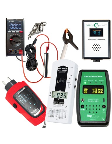 Pack ME3840B + Safe & Sound Pro II + Tension Induite + Elec sale EMI Meter + Tohm-e "Mesures d'ondes  ProV1+" Geotellurique.fr -