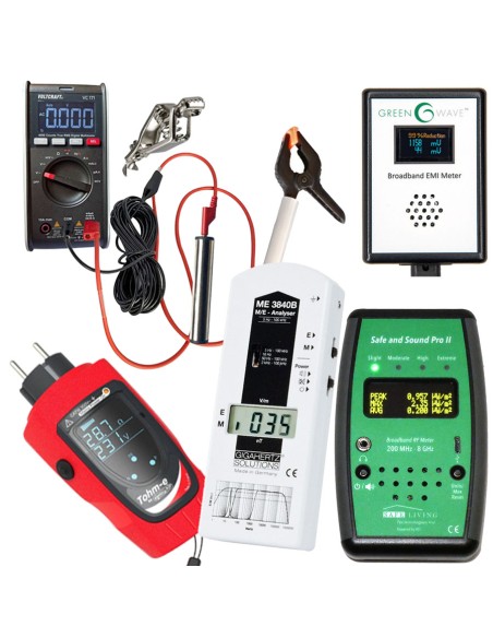 Pack ME3840B + Safe & Sound Pro II + Tension Induite + Elec sale EMI Meter + Tohm-e "Mesures d'ondes  ProV1+" Geotellurique.fr -