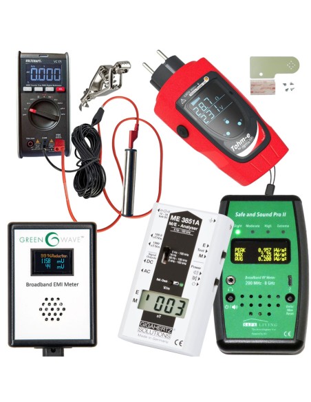 Pack ME3851A + PM5 + Safe & Sound Pro II + T. Induite pro + Electricité Sale EMI Meter + Tohm-e "mesures d'ondes ProV2" Geotellu