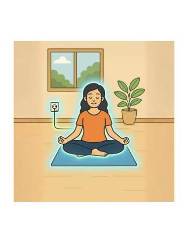 Tapis de Yoga et Fitness de mise à la terre Geotellurique - 180x60cm