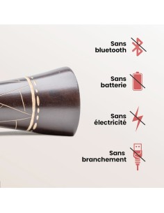 Mangobeat - Enceinte en bois de wengé girafe - 35 cm - enceinte en bois - amplificateur de son en bois - manguebeat 2