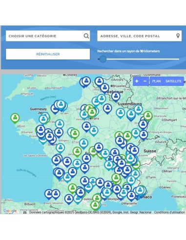 Carte des diagnostiqueurs partenaires Geotellurique.fr au 021225