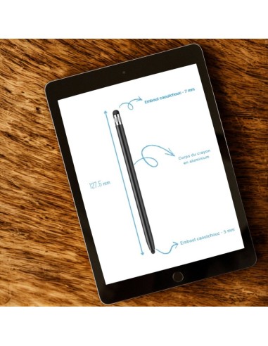 Stylet tactile passif coloré - sans ondes - embout caoutchouc - 3