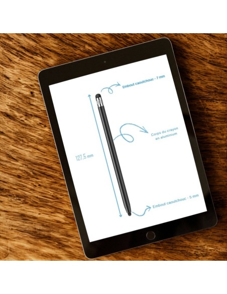 Stylet tactile passif coloré - sans ondes - embout caoutchouc - 3