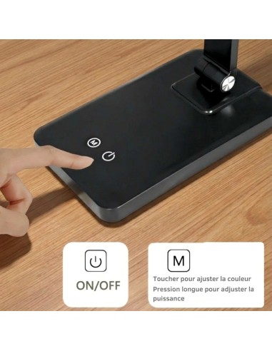 Lampe de bureau LED sans ondes rechargeable (4500 mAh) USB
