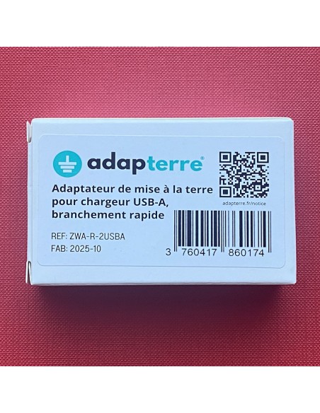 Adaptateur de mise à la terre pour chargeur USB-A (adap'terre® V2)  - 3