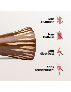 Enceinte en bois et sans ondes - Mangobeat® marron soleil 35 cm Générique - 1 2