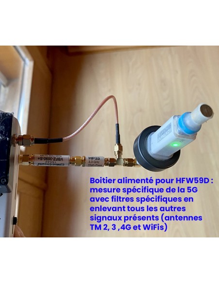 Kit boitier alimentation 9V pour filtre SMA sur HFW59D ou HFW35C Geotellurique.fr - 3