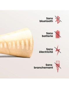 Enceinte en bois et sans ondes - Mangobeat® naturel note 35 cm Générique - 1 2