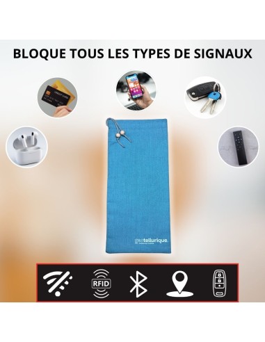 Pochette faraday en tissu pour smartphones et objets connectés - 5 coloris Générique - 13